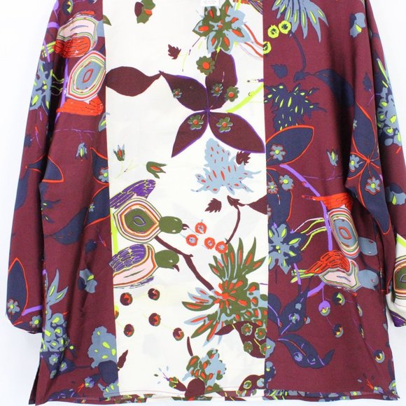 Drapers & Damons Blouse Top Womens Multicolor Lightweight Floral Pattern Size L - Picture 4 of 9